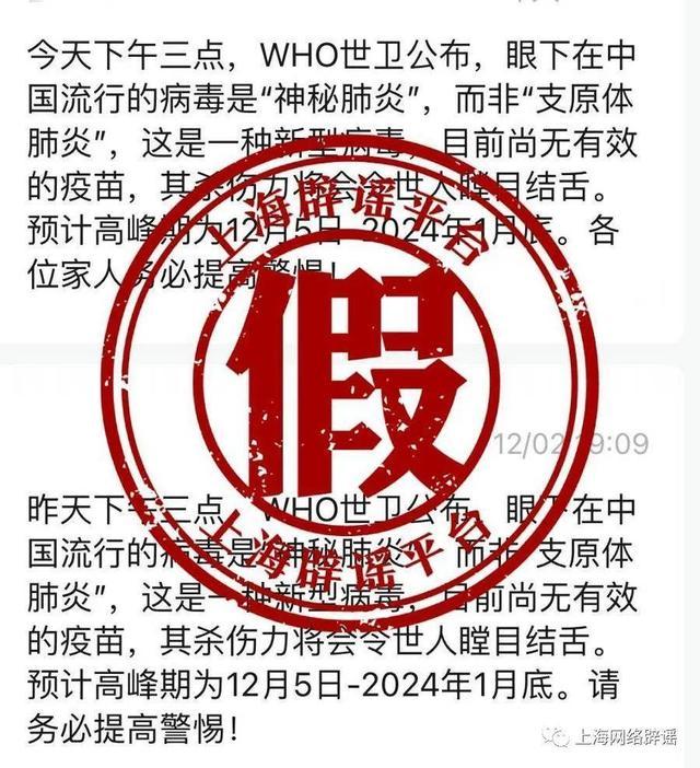 世卫称中国有"神秘肺炎"? 官方辟谣：自媒体传播谣言